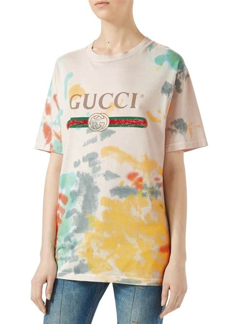 gucci print cotton t-shirt multicolor|gucci jersey t shirt.